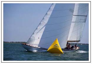 Onawa sailing in the Nantucket 12 Meter Class Regatta